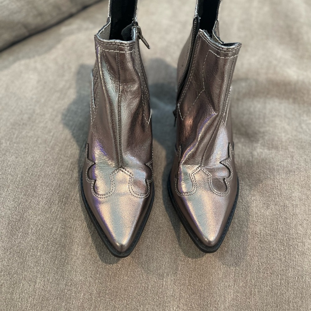 Metallic Ankle Boots